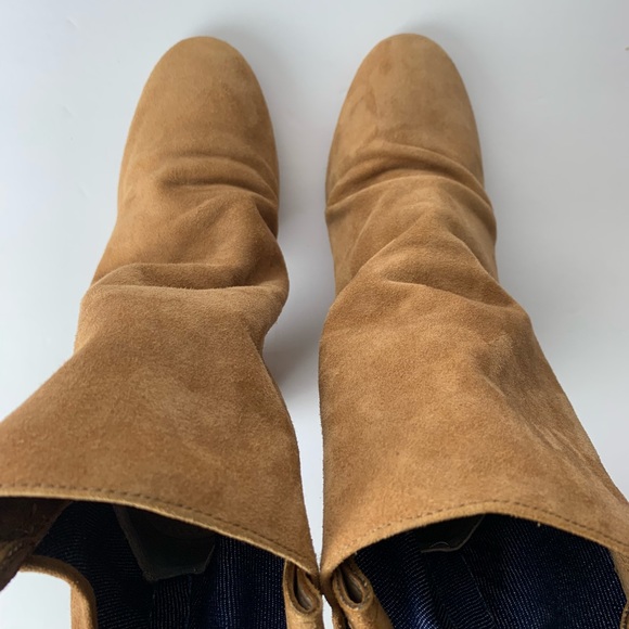 French Connection Suede Leather Heeled Booties 7.5 - Picture 5 of 8